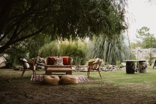 Lounge exterior no jardim