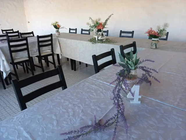 Mesa número 4 com lavanda